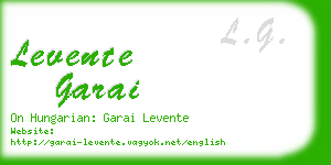 levente garai business card